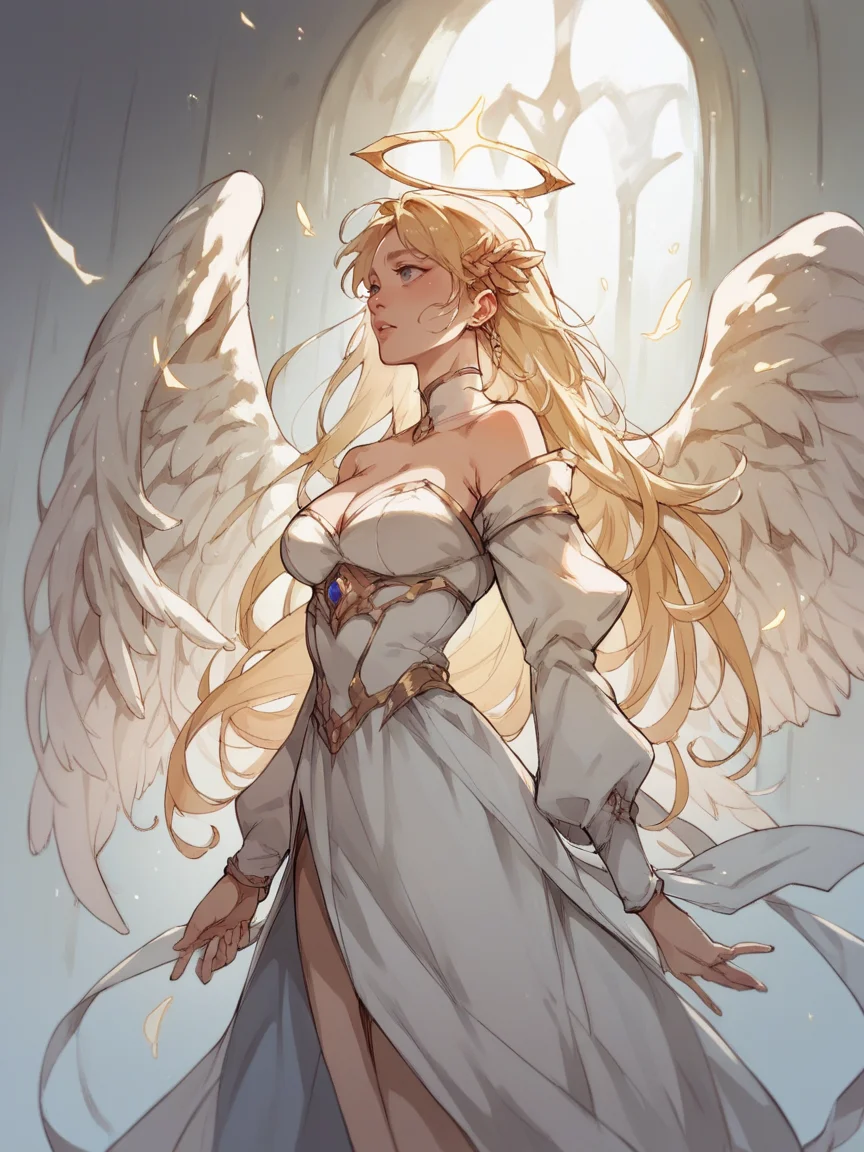 score_9, score_8_up, score_7_up, score_6_up, score_5_up, <lora:1llum1XLP:0.8> 1llum1, 1girl, long hair, curvy, angel wings,