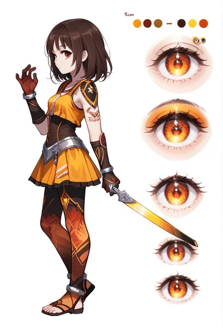 (1girl, solo, , , all in one, CharacterDesignXL , (CharacterSheet:1), reference sheet, (full body, from side, front:1.1), upper body, cartoon,, simple white background, Technoblade:1.3),(Dance position, full body focus, body focus:1.3),zPDXL3,SimplePositiveXLv2, detail1eye, looking at viewer
