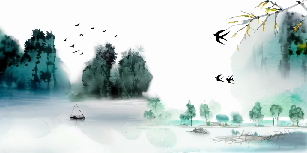 Sweeping Day Photography, a watercolor painting of a serene landscape featuring a river, a tree, and a flock of birds flying over the water, best quality, high quality, masterpiece, 8K UHD, highly detailed, ultra detailed <lora:sweeping-day_lora_r64_sdxl:1.0>