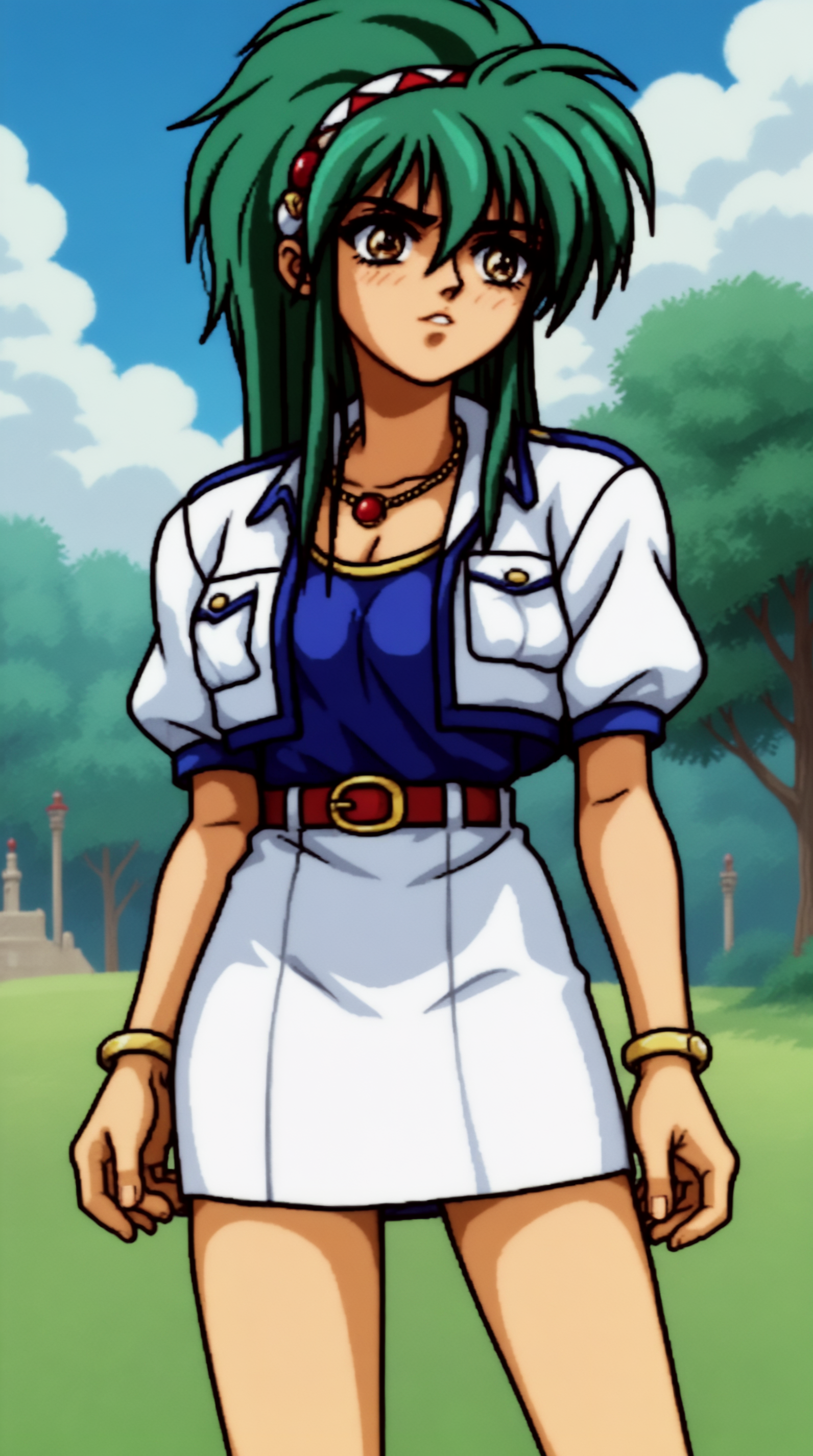 score_9, score_8_up, score_7_up,anime_source, source_anime, best background, detailed background, anime screencap, 4k, upscale,  Annet Futatabi, Main Outfit, wariza, outdoors, grass,  <lora:JN_Annet_Futatabi_Pony:0.8>