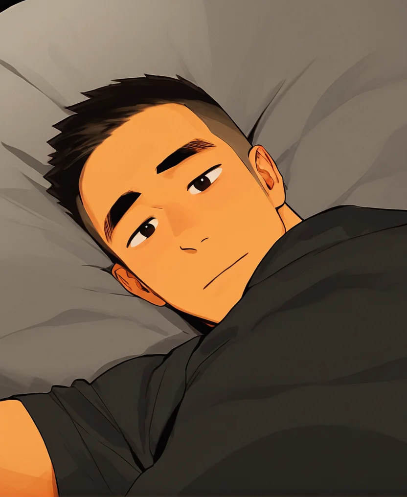 ((source anime)), breeze style, ((anime eyes:1.5, small nose, simple mouth:1.5)), short hair, score_9, score_8_up, score_7_up, Korean, <lora:Expressive_H:1.4>, ((handsome man:1.2, light skin)), (focus male, solo:1.1), masterpiece, best quality, ((1man, 1boy, mature man:1.4)), masterpiece, best quality, amazing quality,
<lora:Breez_Style_Wv4:1>. breeze style,
breeze style, very awa, absurdres, newest, perfect quality, detailed background, high quality, intricate details, stunning masterpiece, outstanding composition, very aesthetic, ((best quality:1.2)), Male focus, (( a boy lying on bed)),
