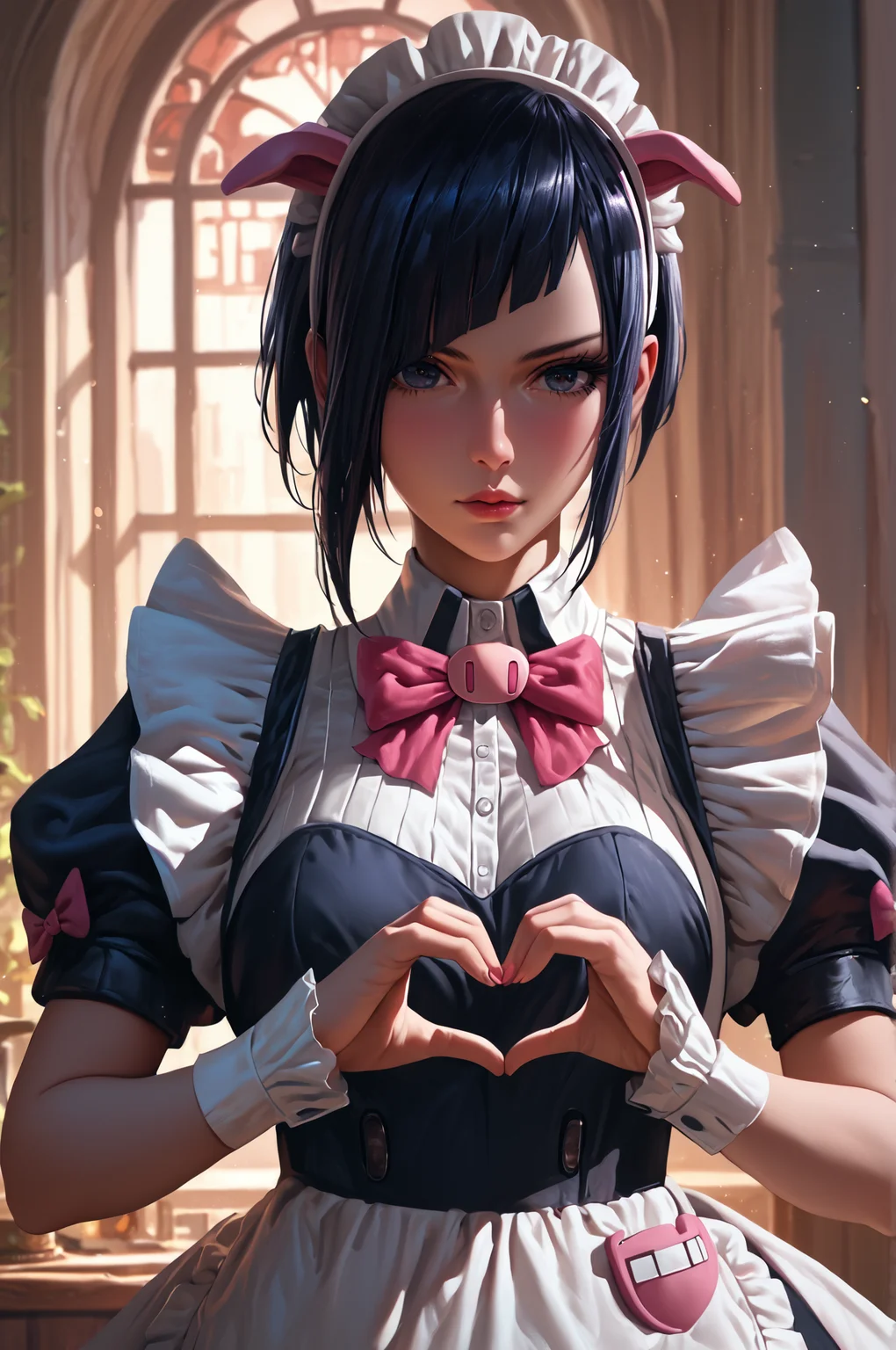 score_9, score_8_up, score_7_up, score_6_up, score_5_up, score_4_up, (high quality, detailed, beautiful) <lora:Ranko_epoch_8:0.99> mannen_ranko, oinkydoink, cowboy_shot, heart_hands