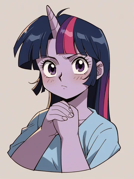 score_9, score_8_up, score_7_up, score_6_up, score_5_up, score_4_up, source_anime, <lora:Perfect Hands:1> Perfect Hands, <lora:PerfectEyesXL:1> perfecteyes, BREAK
1girl, solo, <lora:Gunsmith:0.8> gunsmith, portrait, twilight sparkle, unicorn horn, colored skin, purple skin, pegasus wings, looking at viewer,