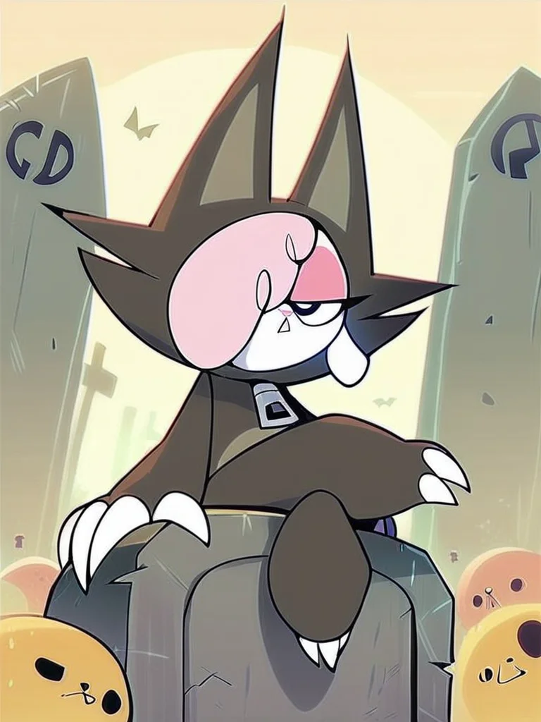 score_9, score_8_up, score_7_up, score_6_up, score_5_up, score_4_up, source_furry, Cofi_PonyXL, on_model, hood_up, claws, triangle mouth, graveyard, sitting on tombstone, crossed legs, <lora:Cofi-PonyXL-v2:1.0>