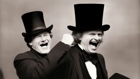 cheeky smile (Ducreux:1) top hat <lora:DucreuxV21-256:1>