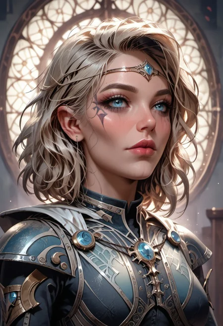 score_9, score_8_up, score_7_up, ((face focus, eye focus, dynamic angle, motion)), (pureerosface_v1), 1girl, fantasy, Tarot Card Style, n0uv34u style, (bg3isobel), (isobelArmor), breathless intimacy, tanned skin, petite model bombshell, heart, young, delicate features, narrow pointy nose, lust, big eyes, seductive eyes, blue eyes, detailed skin, flared lashes, mascara, makeup, perky medium breasts, athletic body, narrow waist, skinny hips,
warm light, detailed, neon dark party
BREAK
milky way, runes, arcane, astral, surreal, ethereal glow, masterpiece, best quality, intricate design. colorful, moonlit nightsky, stained glass aesthetic, moody whimsical color palette, murano glass, bold soldering lines, volumetric light shining through, crepuscular rays, intricate craftsmanship, detailed texture, luminous transparency, reflective light play, vivid hues, atmospheric depth, enchanting silhouette, art nouveau,
