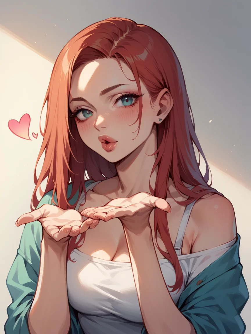 score_9, score_8_up, score_7_up, score_6_up, 1girl, long hair, <lora:k1ss3sXLP:0.6> blowing kiss, k1ss3s,