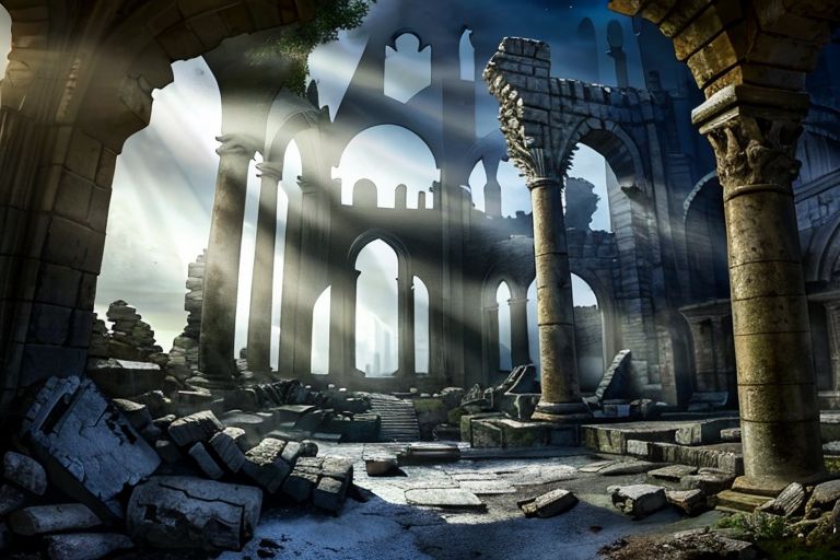 (masterpiece:1.2), (best quality,:1.2), 8k, HDR, ultra detailed, ((photorealistic)), professional light, cinematic lighting, fashion photography, ambient lighting,<lora:detail_slider_v4:3>, ruins of a sinister tower on a hill, magical lights, FanRu <lora:FantasyRuins-10:0.9>, ((perfect hands)), epiCPhoto
