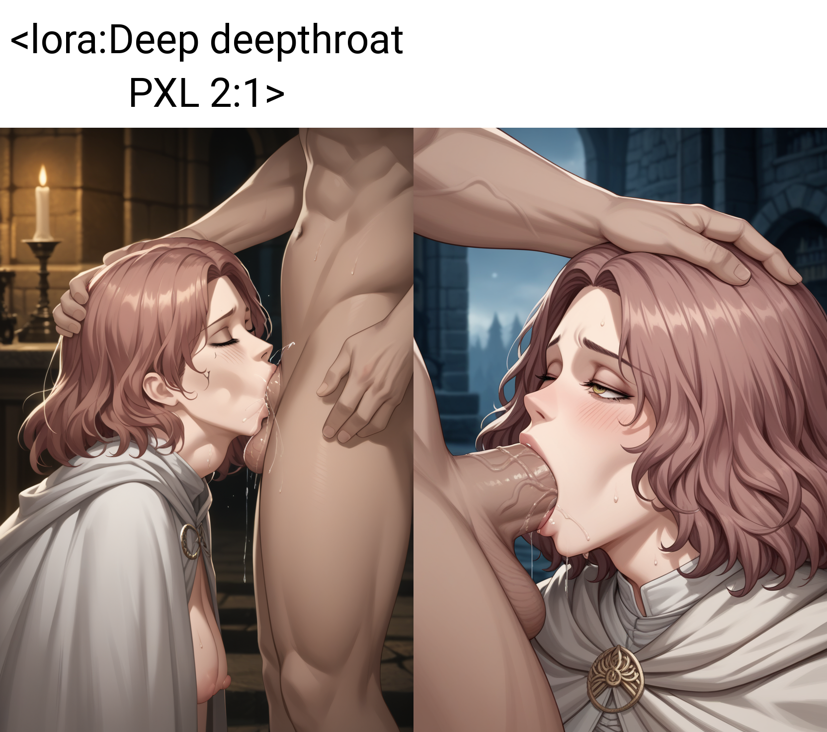 score_9, score_7_up, 1boy, deep throat, 1girl, melina \(elden ring\),  <lora:Deep deepthroat PXL 2:1>