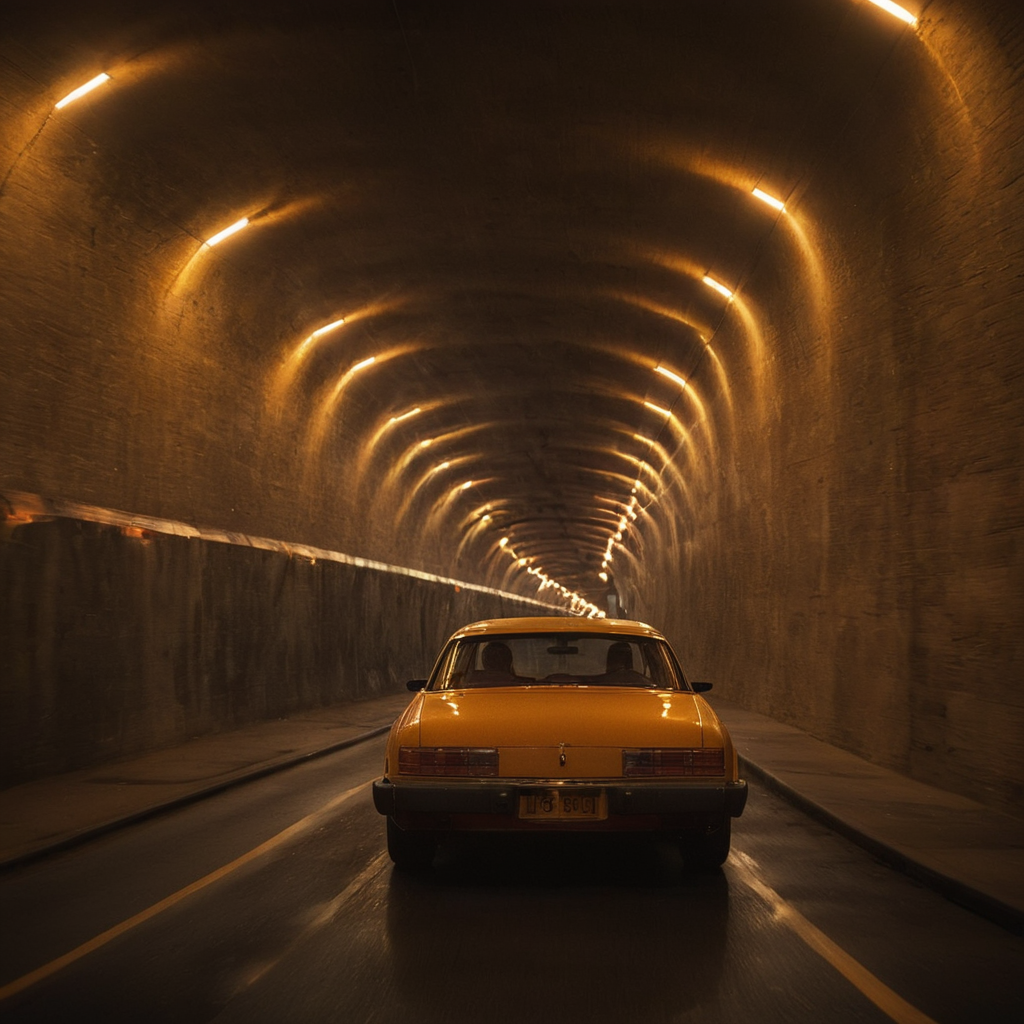 cinematic film still of  <lora:Warm Lighting Style:1>
warm light,a car driving through a tunnel with lights on,warm lighting style,no humans,ground vehicle,scenery,motor vehicle,light,vehicle focus,train,lights,train station,railroad tracks 3200k, orange color, yellow color, warm color, straw color, golden color, shallow depth of field, vignette, highly detailed, high budget, bokeh, cinemascope, moody, epic, gorgeous, film grain, grainy