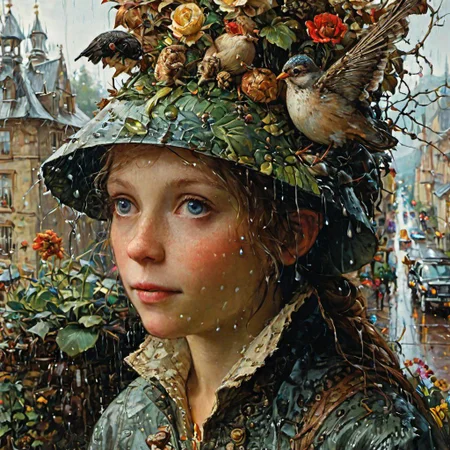 Boy in the rain by Daniel F Gerhartz :: Michael Garmash :: Andrea Lie :: Greg Olsen