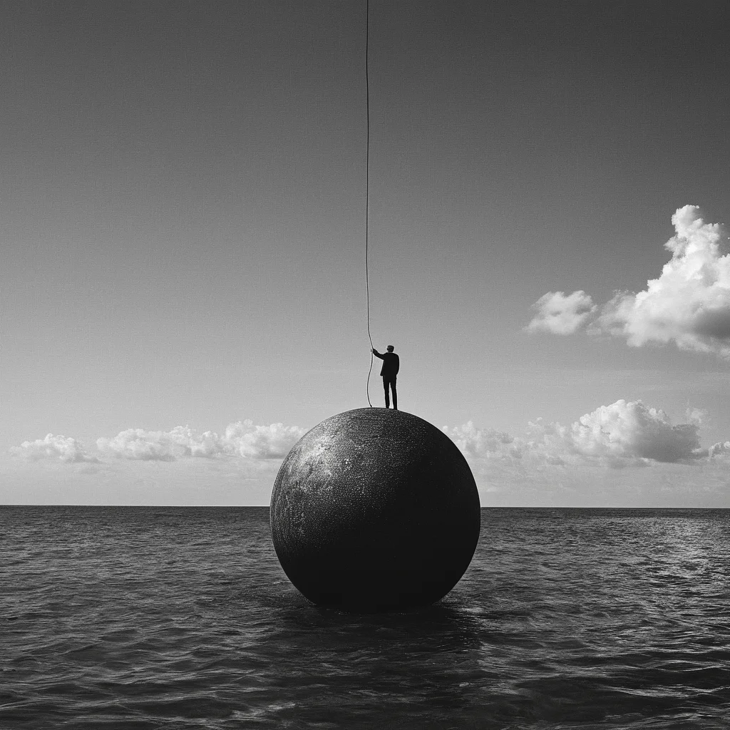 Surrealism, <lora:Surrealism style:1>
A surrealism photo of a person holding a large object in the water,monochrome,greyscale,outdoors,sky,cloud,no humans,ocean,star (sky),scenery , realistic, realism, photorealism, hyperrealism, hyperrealistic, realistic, sharp, detailed, cinematography style, film light style, movie still, professional photography, artistic, perfection, contrast, cinematic, filmic, high quality photo, 8k quality, colorful, photography style, absurd, bizarre, eerie, fanciful, fantastic, ludicrous, monstrous, odd, outlandish, preposterous, ridiculous, strange, whimsical, wired, disturbing, surrealist, surrealism style, Andre Breton style, expressive, dramatic, organic lines and forms, dreamlike, mysterious, Surrealism