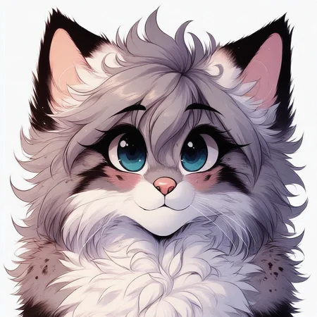 masterpiece, 1girl, female cat anthro, furry, MegaFluffy, fluffy,