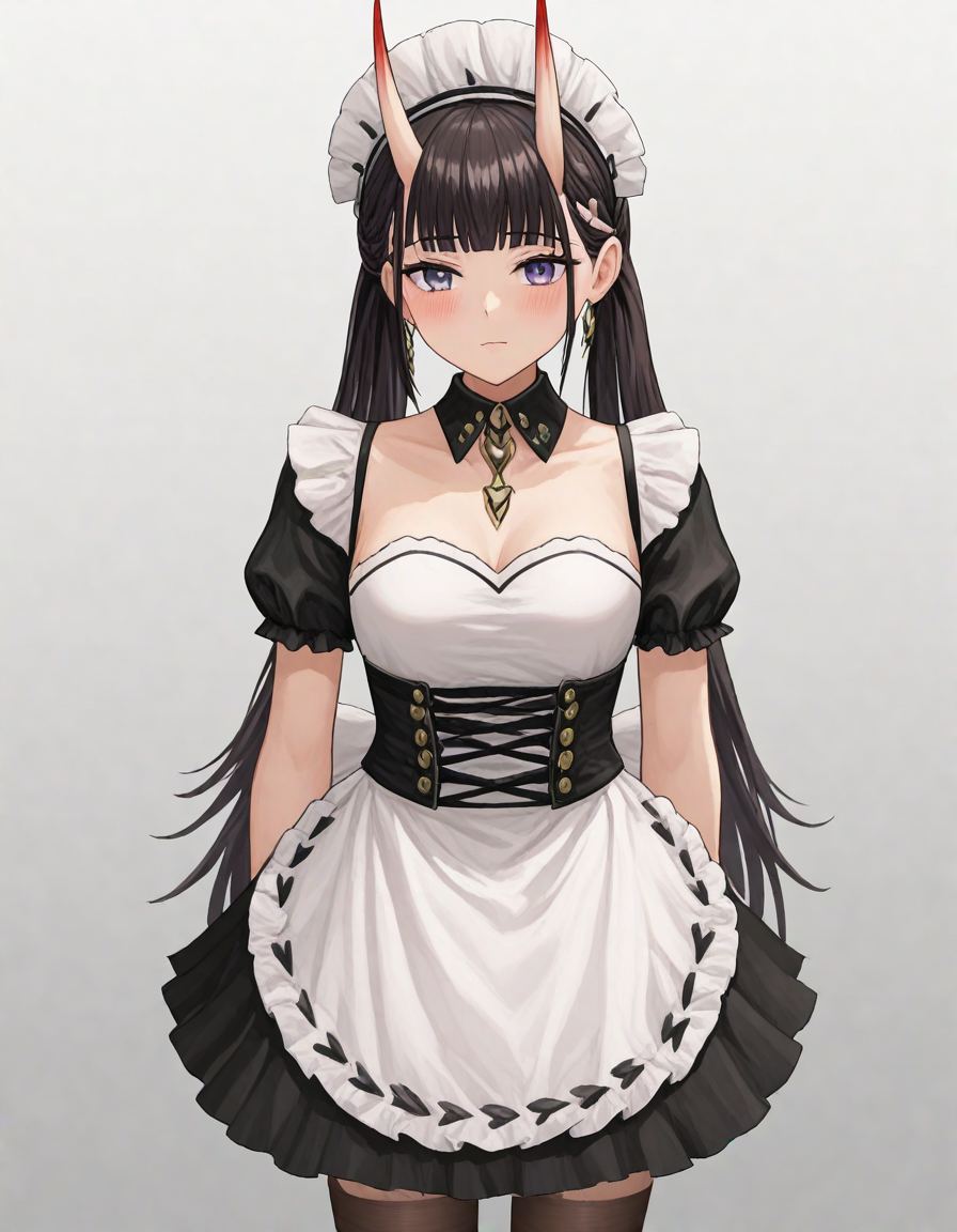 <lora:noshiro_XL-pony-v2:0.9>noshiro \(azur lane\),maid, BREAK score_9, score_8_up, score_7_up, BREAK  source_anime, best quality, masterpiece,uncensored, nsfw, <lora:Hyper-SDXL-4steps-lora:1>, zPDXL2, zPDXLpg