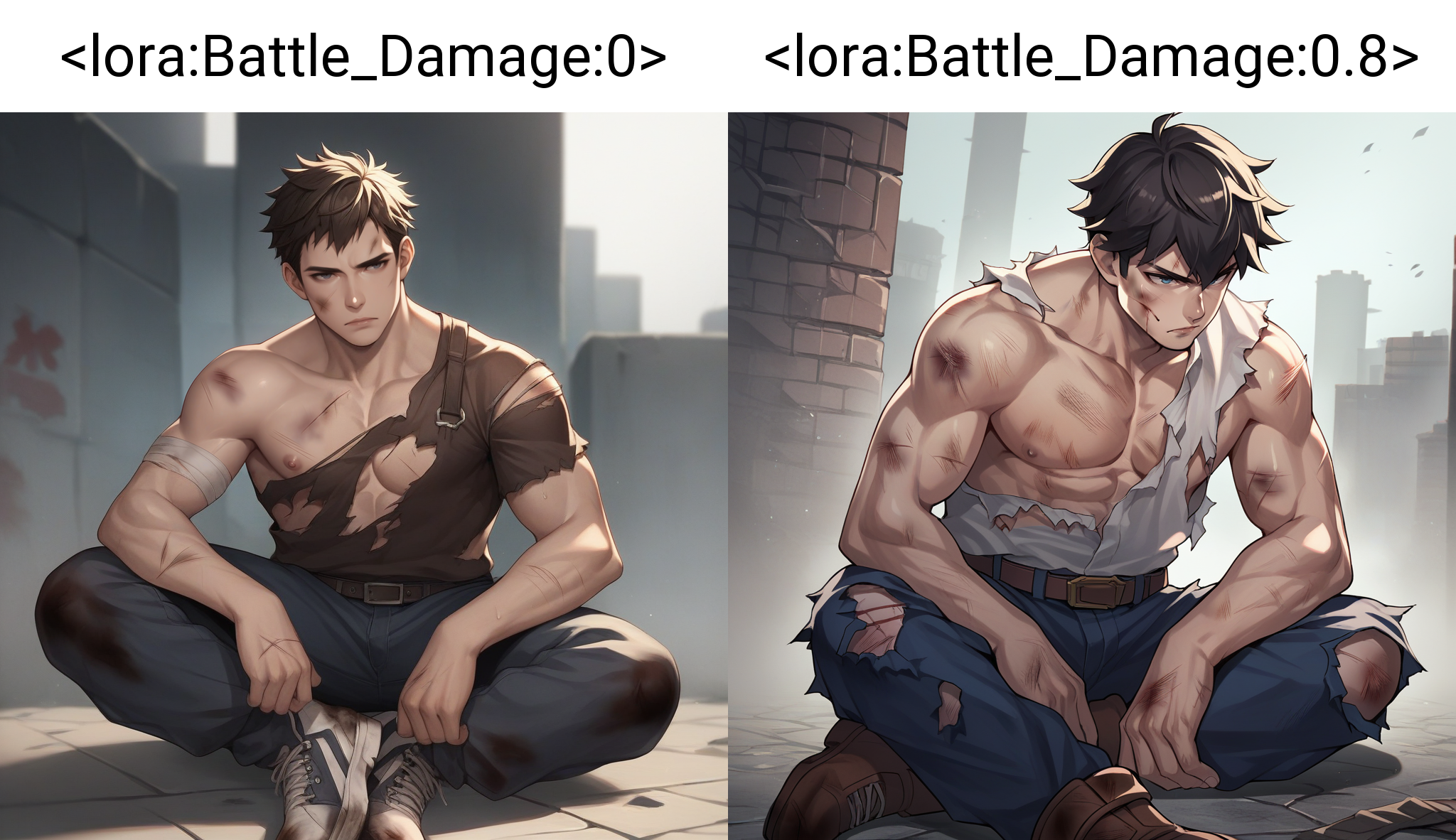 score_9,score_8_up,score_7_up,score_6_up,source_anime,rating_safe,1boy, solo, sitting down, tired, Mario from Nintendo, <lora:Battle_Damage:0> battledamage,  cuts, bruises, damaged, zPDXL2,