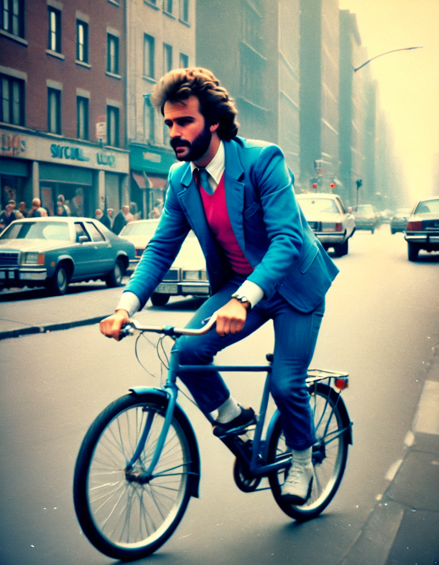 80slora, man riding bycicle
