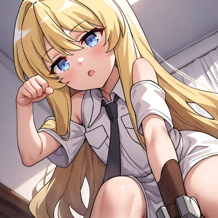 newest,absurdres,masterpiece,highres,<lora:noobai_ep11_stabilizer_v0.138_fp16:1>,<lora:alisa>,alice kisaragi,blonde hair,paw pose,