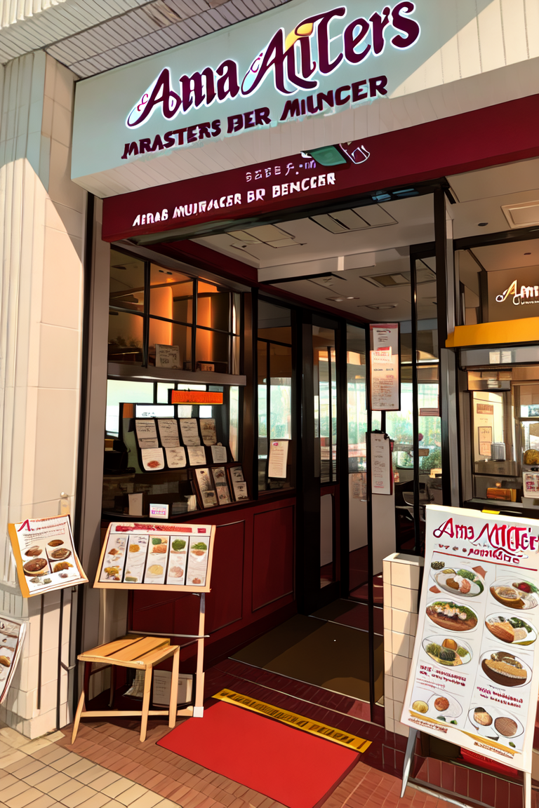 masterpiece, best quality, ultra-detailed, illustration,
AMTS, scenery, chair, restaurant, table, menu, exterior, outdoors, realistic, photo background, photo (medium)
 <lora:AMSC_V2:1>