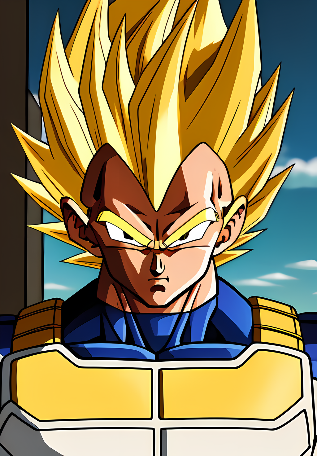 (Photo:1.3), highdetail, <lora:Vegeta:0.8>, Vegeta, solo, 1boy, selfie, detailed face, detailed eyes, super saiyan, Golden Hair, (masterpiece, best quality, absurdres, detailed, ultra-detailed:1.3), (trending on CGSociety, trending on pixiv, contest winner:1.3)