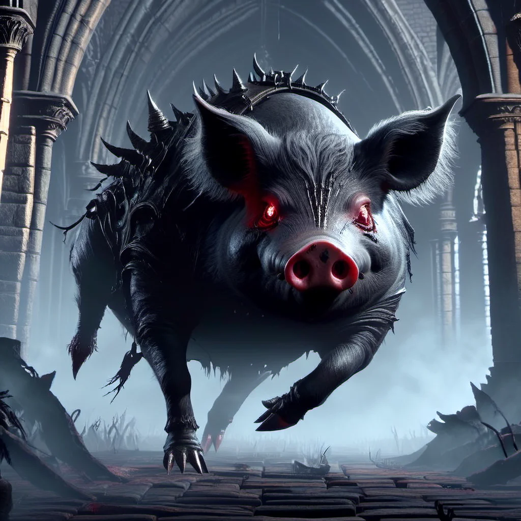 <lora:[XL]Bloodborne:1>Bloodborne pig
