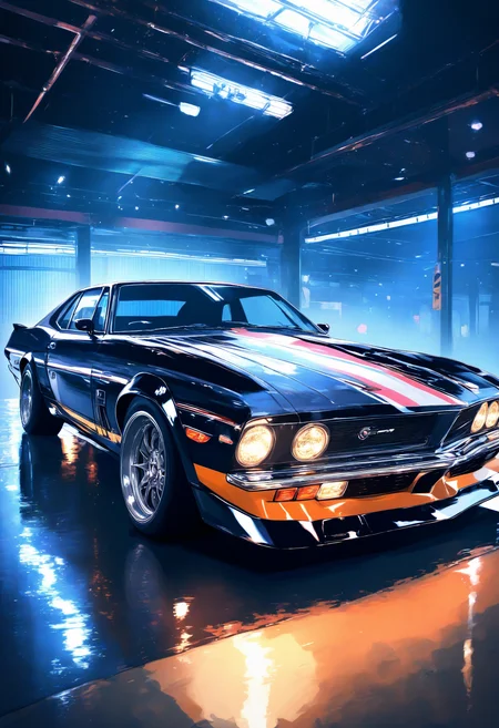 professional 3d model masterpiece,high score,great score,absurdres,  ., a black car parked in a garage next to other cars on display at a car show or showroom [19] ,<lora:R0k00M0t0rV3h1c13HD:1>, (R0k00M0t0rV3h1c13HD, car, ground vehicle, motor vehicle, vehicle focus, Cornelisz Hendriksz Vroom, panfuturism),Évariste Vital Luminais [6],police [1], . octane render, highly detailed, volumetric, dramatic lighting