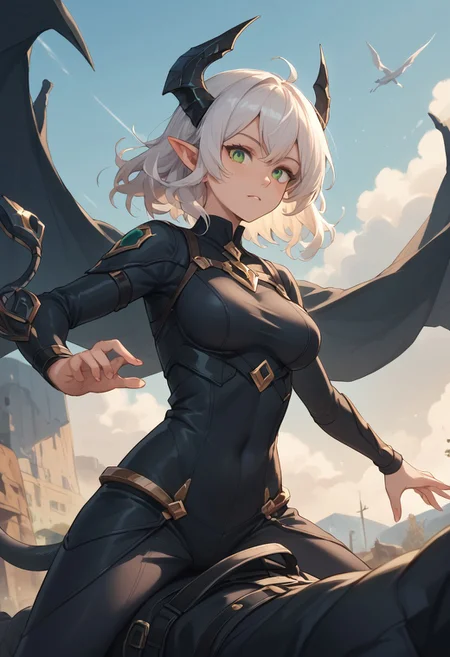 top_score, Ultra_HD_Details, score_9, score_8_up, score_7_up, score_6_up. DonM3lv3sXL, dynamic pose, unusual angle
Elven ranger with pale skin white hair and emerald eyes, pointy ears. Riding a huge black panther