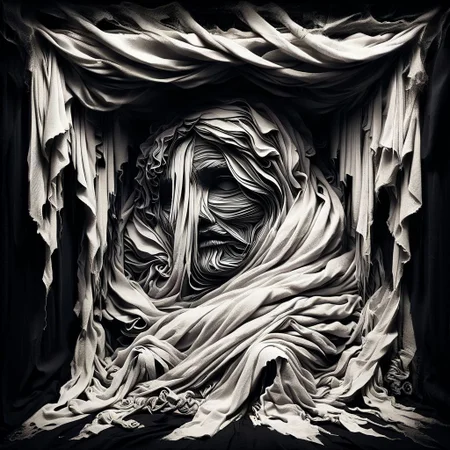 abstract , surreal, line art, luminescent, shadowy, negative space, prints, layers, complex motifs, shadowy linen, dark, deepness feeling, perspective, mixed media, collage, dadaïsm, excessivism, pop-art, street-art, line-art, stardeaf-splashpunk, syonbenyokocho, street, japan