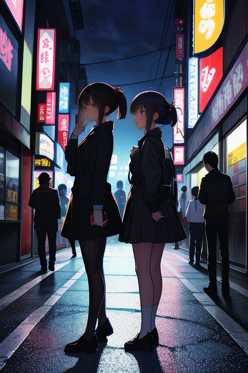 night,2girls,street,crowds,kabukicho
<lora:LCM_LoRA_Weights_SD15:1>
 <lora:Shinjuku:0> <lora:Shinjuku_LBW_L:0.7>