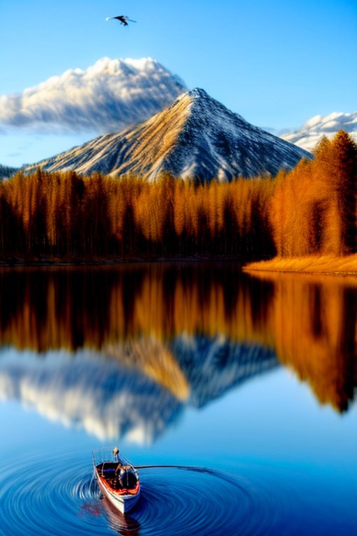 masterpiece, best quality, ultra-detailed, realistic, 8k, RAW photo, distant-view, (fisherman fishing troubles on small boat on lake, small fish were flying on the water around the fisherman:1.37), lotus flower on the surface of the lake, all aquatic plants, some swans are swimming in the lake, pine trees, big fruits trees, (eagle on distant trying to catch the fish:1.37), emphasize some little birds flying around, award winning realistic photography, early morning, beautiful clouds, dappled sunlight, scenery photography, perfect shadow, perfect natural lighting, rich colors, perfect composition, intricate details, absurdres, perfect colors, flawless complexion photo, perfect intricate detailed, very aesthetic, surreal, lifelike, real life scenery photo, top quality, trending on artstation, meadows, glitter, prettiest landscape, all kinds of flowers, small flowers field, pine tree, fantastic, stunning, outstanding, breathtaking beautiful nature photo, out-of-this-world scenery, ancient castle fort, just a few of made sense of reflection on water, depth of field, fisherman best day, some lotus plants, some lotus flowers, detailerlora,