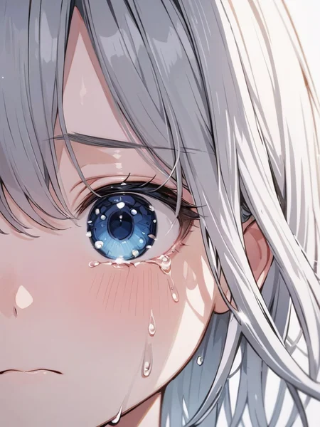 masterpiece,ultra-detailed,best quality,8K,illustration,cute face,clean skin ,shiny hair,girl,ultra-detailed-eyes,simple background, <lora:add-detail-xl:1> <lora:tears_XL_V1.0:0.6> tears,crying