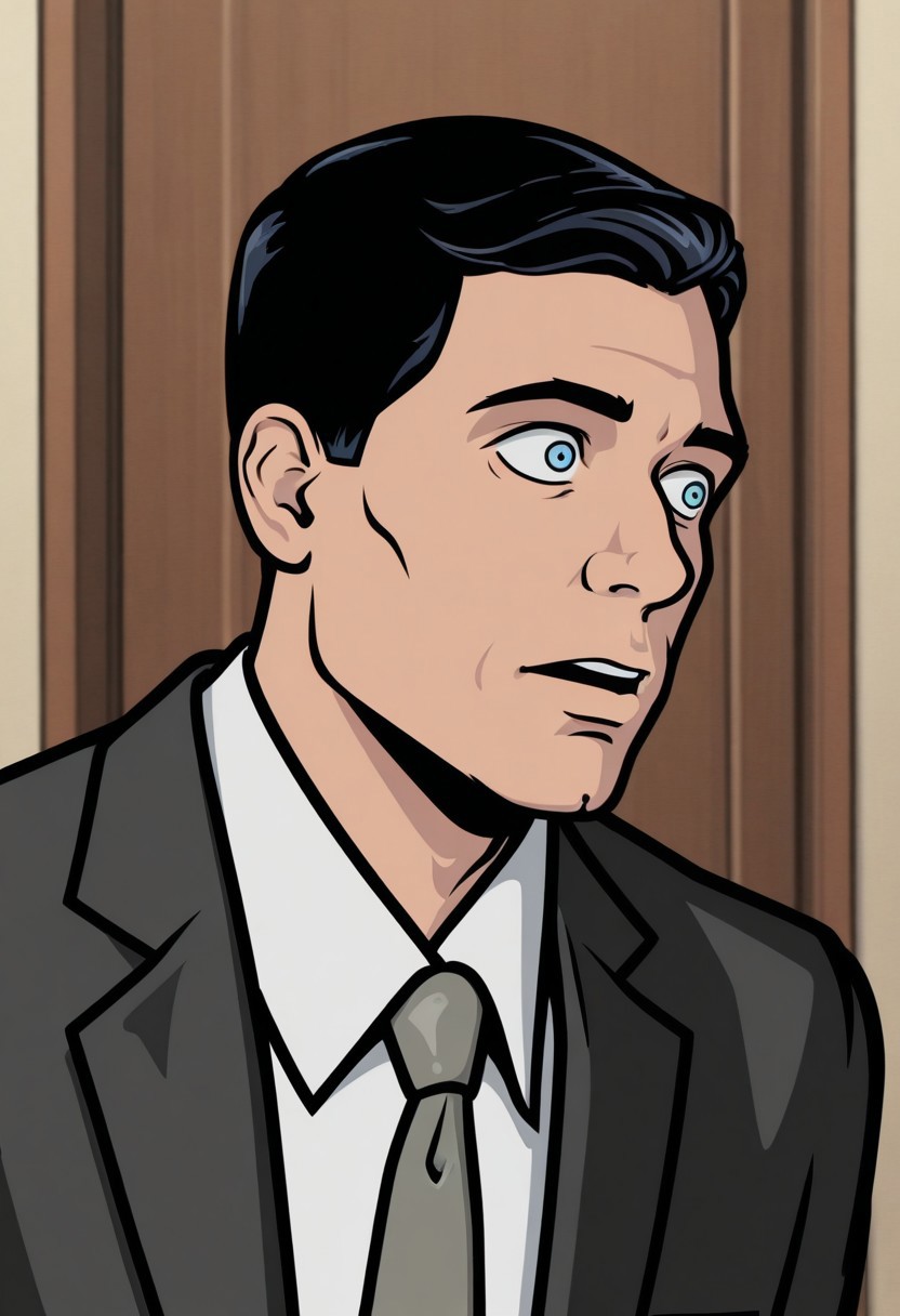 masterpiece,best quality,amazing quality, source_anime,
sterlingarche, 1boy, male focus, solo, blue eyes, black hair, shirt, white shirt, collared shirt, necktie, grey necktie, jacket, black jacket,