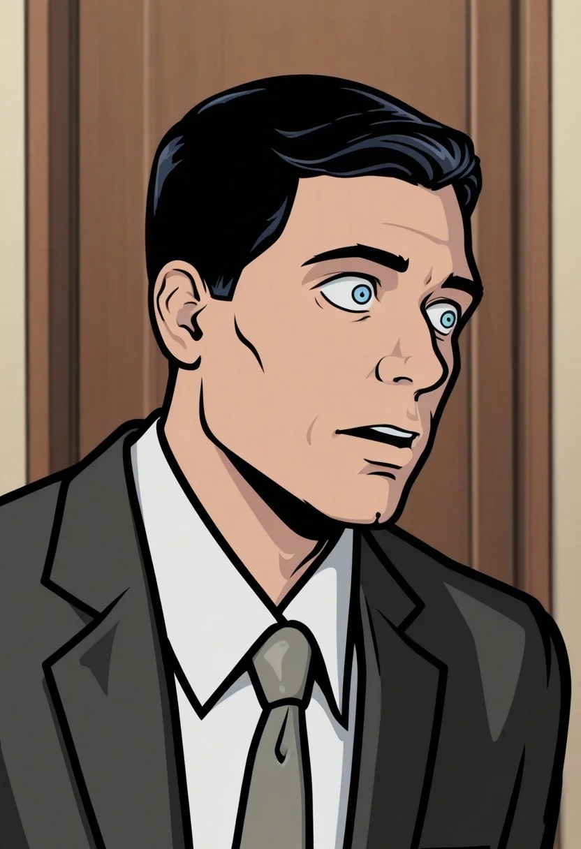 masterpiece,best quality,amazing quality, source_anime,
sterlingarche, 1boy, male focus, solo, blue eyes, black hair, shirt, white shirt, collared shirt, necktie, grey necktie, jacket, black jacket,