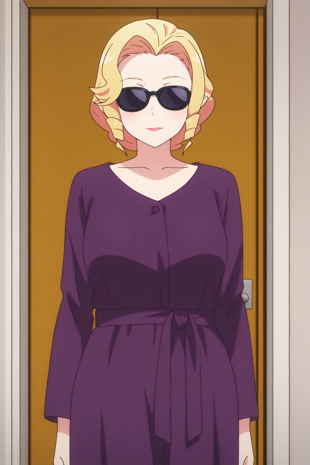Elf's_Mother,  mature female, sunglasses <lora:Eromanga_sensei-Elfs_Mother-illust:0.8>
