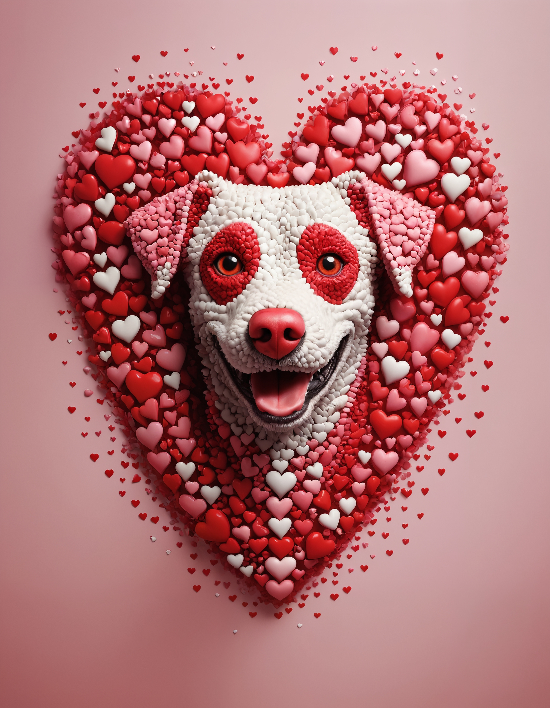 amazing award winning photo of a dog made out of hearts as zavy-hrtfl