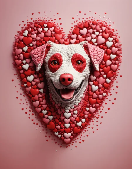amazing award winning photo of a dog made out of hearts as zavy-hrtfl