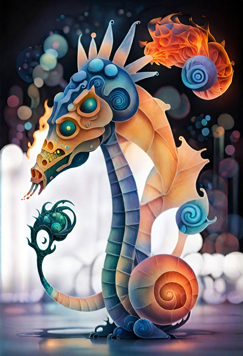 a fire breathing dragon, minimalist