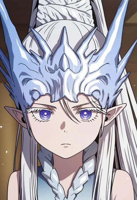 score_9, score_8_up, score_7_up, source_anime,anime screencap, anime coloring,intricate details,rating_safe, masterpiece, best quality,
(best quality, absurd res, ultra detailed),1girl, ((solo)), good eyes,perfect eyes,,detailed eyes, ,detailed, detailed face,<lora:add-detail-xl:3>,
BREAK
<lora:FrostQueen:1>, FrostQueen, 1girl, pointy ears, long hair, white hair, ponytail, ice wings, ice dress, blue eyes, ice mask, ice thighhighs,