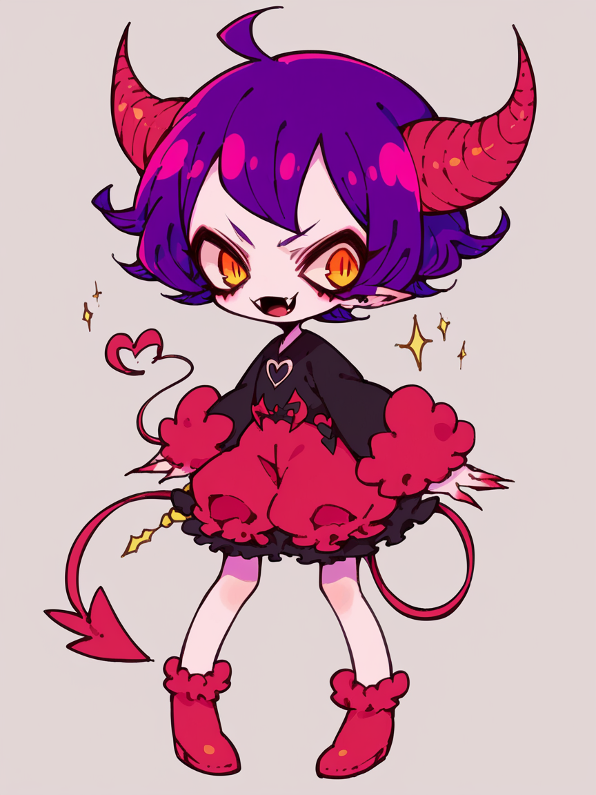 <lora:s4kur4sXLP:0.9> s4kur4s, solo, 1girl, horns, demon tail, curvyscore_9, score_8_up, score_7_up, score_6_up,