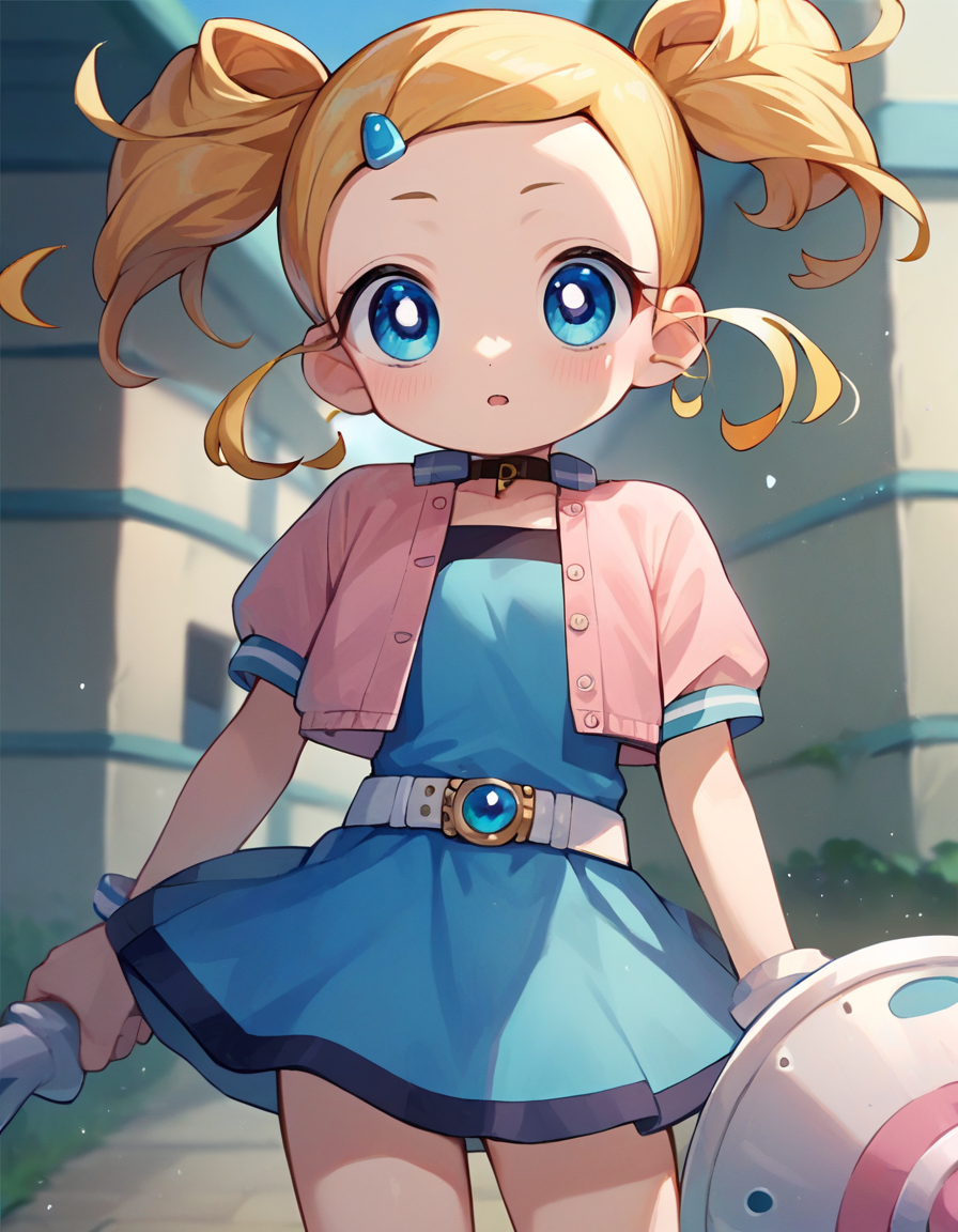 score_9, score_8_up, score_7_up,  1girl, source_anime, miyako transformation, blue skirt ,   Defensive Shield: Raise your arm in front of you forming a protective shield exuding strength and determination in the face of adversity.<lora:Miyako-50:1>