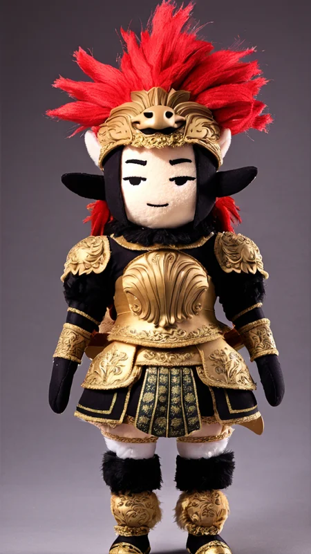 plushify, character stuffed toy, chibi
1girl, wearing radahn-outfit, 
 <lora:armorify:1>
 <lora:woafu_plushify_sdxl_v02:0.8>