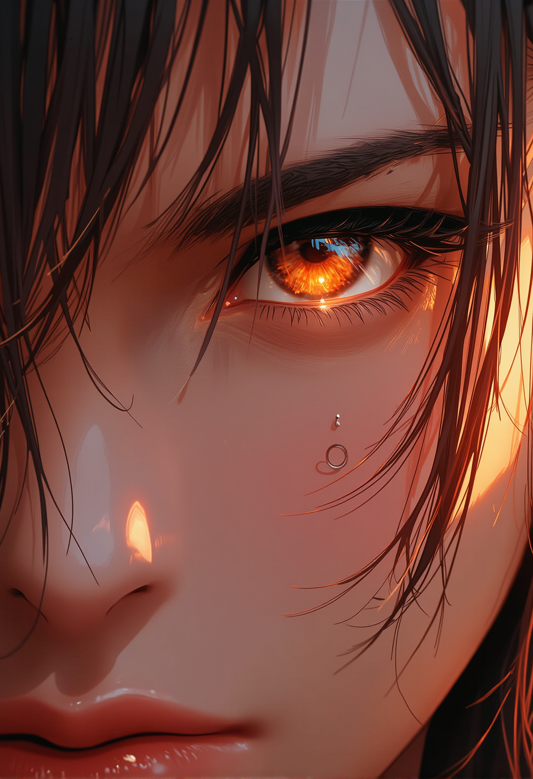 bv-anibrush. A close-up shot of a stunning beautiful young woman in photorealstic style. The scene is ethernal., <lora:bv-anibrush-v1-flux.safetensors:1.0:1.0>