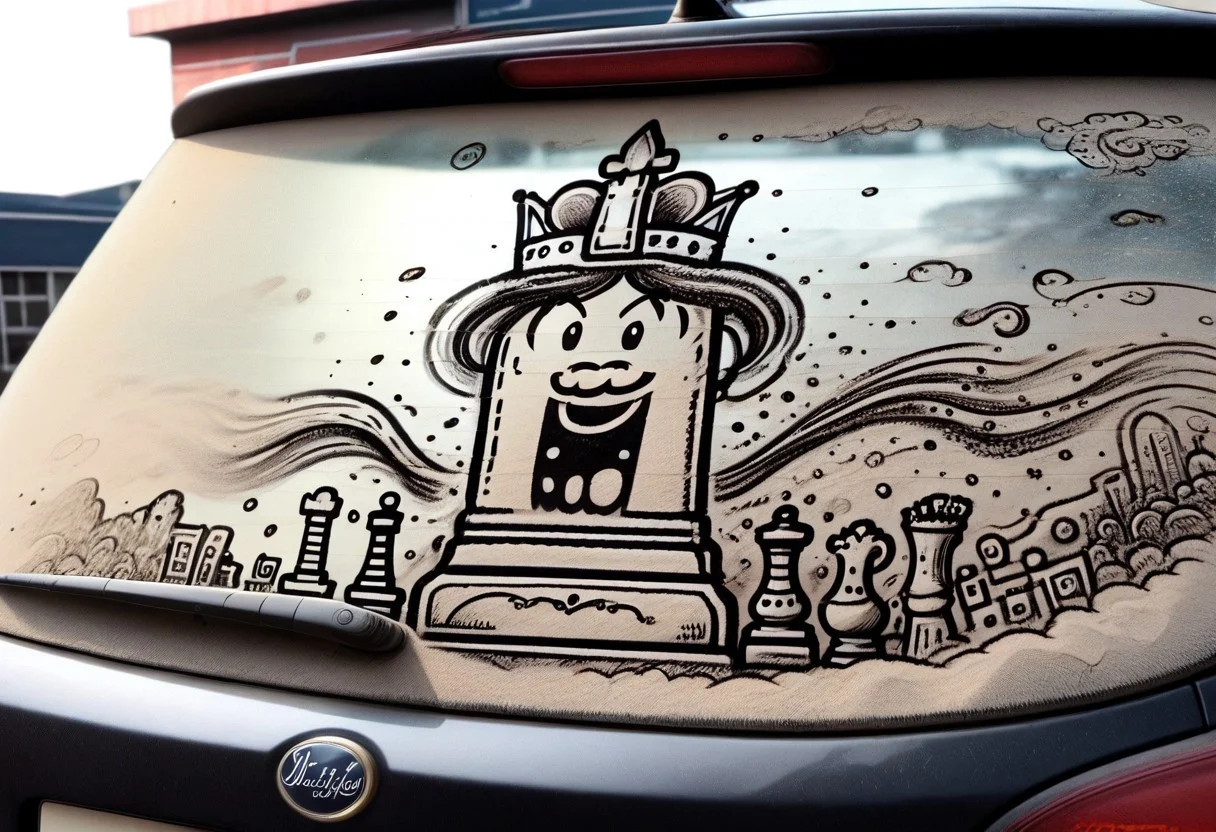 w4shm3, car, doodle, king chess figure, outline, simple, monochrome
BREAK, masterpiece, ((detailed background)), ((dynamic background)), 8K, (masterpiece:1.5), intricate details, highly detailed, extreme detail, octane render, unreal engine, fine art, best quality, highres, (detailed face:1.5), ((full_body)), UHD, (((perfect hands))), low light, set at night