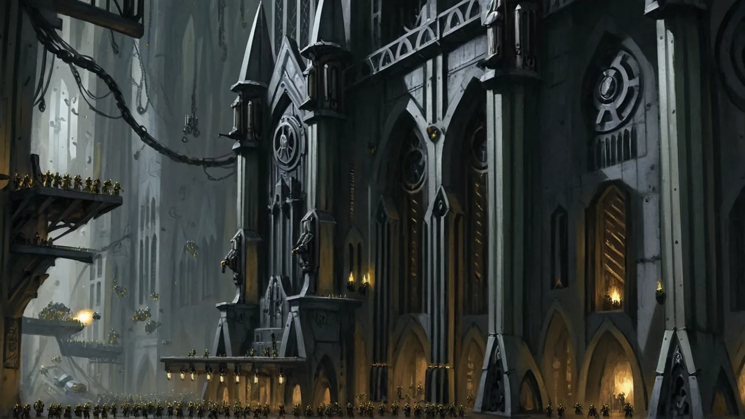 <lora:Wolvie_Style_wh40k10m_v1.0:1>, wh40k10m, Imperium of Man location, background, ((Warhammer 40k)), Warhammer 40000 style, Warhammer 40k architecture, Warhammer 40k aesthetics, forge world city, cities on forge worlds are a testament to industrial prowess, characterized by towering spires sprawling complexes of metal machinery. buildings constructed from advanced materials, gleaming with sheen plasteel ceramite. gothic influences intertwine with futuristic designs, creating unique aesthetic that reflects both tradition innovation. industrial, futuristic, metallic, technological, gothic, utilitarian, advanced, mechanical, stark, gleaming, gritty, imposing, symbolic, monumental, resilient., <lora:add-detail-xl:1>,
amplify, intensify, strengthen, heighten, augment, boost, enrich, enhance, expand, magnify, illuminate, transmute, resonate, empower, transfigure, harmonize, envision, radiate, transcend, high quality, intricate, smooth, realistic,