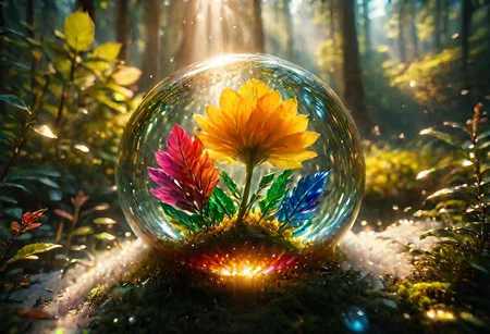 Magic orb, cosmic orb, universe orb, Galactic orb, mystery mystic orb, made of color glass rainbow, crystal diamond shape stained glass, gold and diamond support, crystal pedestal,
Made of stained glass, metallic chrome, brass, cooper, pearlescent, reflective, diamond, titanium, crystal, sapphire, ruby, Emerald
Depth of field, HDR, focus, wet floor
Water drop, splash, fractal,
ice snow flakes, flowers roses
Realistic materials, sharp, dramatic lights
wide angle shot,
realism, realistic, realistic amazing lighting, realistic amazing shadows, amazing realistic reflections,
dramatic light, dynamic lighting,
vibrant color grading, Technicolor, Panavision, cinemascope, HDRI, key visual, film still, superb cinematic color grading,
chromatic aberrations, light leaks, lens flare, rear projection,
masterpiece, fine art, breathtaking, wallpaper hd, award winning photo,
high definition, 8k hd, shapen, many sharp details, fine details,
, breathtaking digital art, trending on artstation, by atey ghailan, by greg rutkowski, by greg tocchini, by james gilleard, 8k, high resolution, best quality