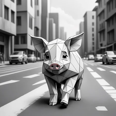 gformix geometric sketch Piglet walking on the road in a big city
<lora:gformix:0.8>