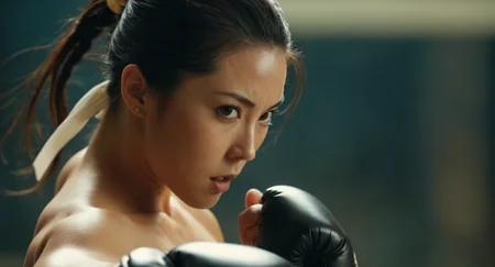cinematic film still of  Cinematic Film stock footage in (arri alexa style) Kodak film print,   <lora:chun li:1> Chun-Li a naked woman with a karate kick, shallow depth of field, vignette, highly detailed, high budget, bokeh, cinemascope, moody, epic, gorgeous, film grain, grainy
