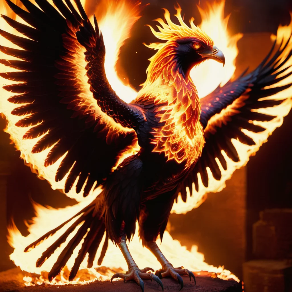 ((immolation)) phoenix,<lora:phoenix-000002:0.5>,