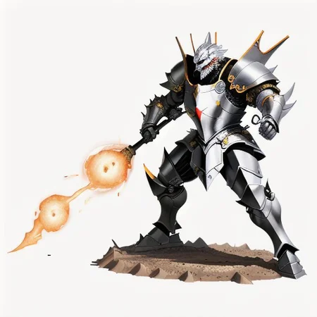 MagicItem_v1 <lora:MagicItem_v1:1> white background,
Adamantine Armor
Armor (medium or heavy, but not hide), uncommon
This suit of armor is reinforced with adamantine,
one of the hardest substances in existence. While
you’re wearing it, any critical hit against you
becomes a normal hit.,
masterpiece, professional quality