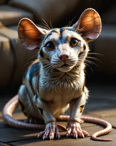 score_9, score_8_up, score_7_up, intricate details, rating_safe, <lora:SnakeSkinStyle:0.7>, 1boy(solo, feral furry,
anthro furry, rat with Jed-snkskn, snakeskin,
full body, looking at the viewer, solo, smiling), detailed background, depth of field, subsurface scattering,
<lora:ral-chrosc-clr:0.3>, ral-chrosc-clr,
<lora:xl_more_art-full_v1:0.3>,
<lora:add-detail-xl:0.3>