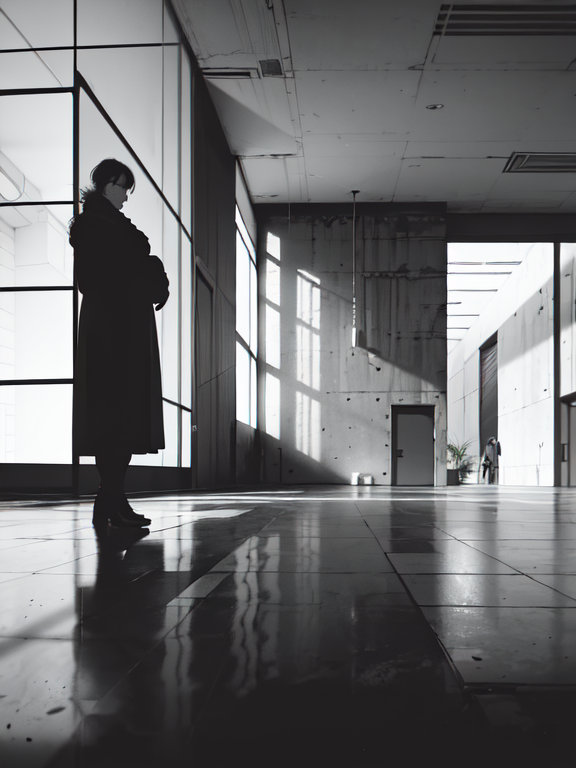 modern building concrete, windows, design, light and shadow, photorealistic, 185mm f/1. 4 iso 100, cinematic 8k, cinematic hbo, crisp quality and light reflections, backlighting, colorgrading, post-processing, (Masterpiece:1.3)<lora:Blame!:1>